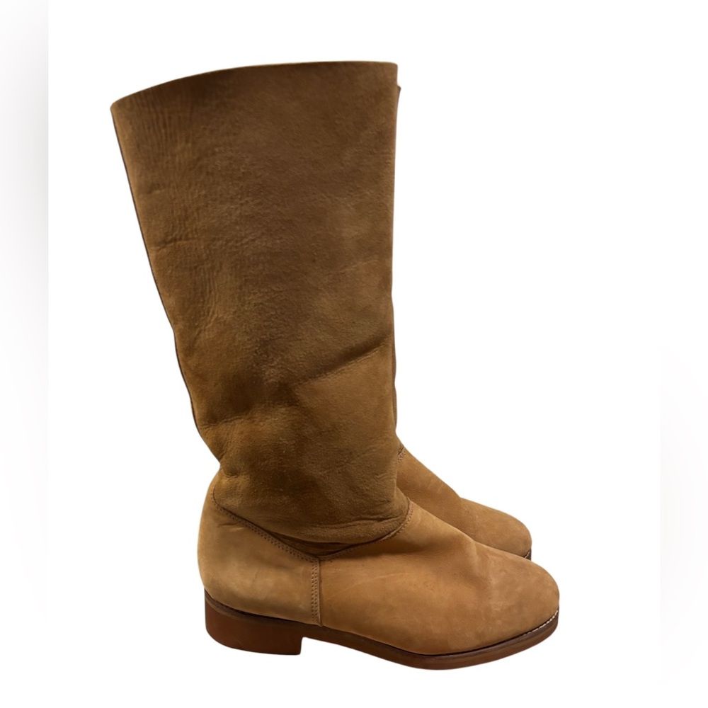 Roots Suede & Shearling Calf Length Boots